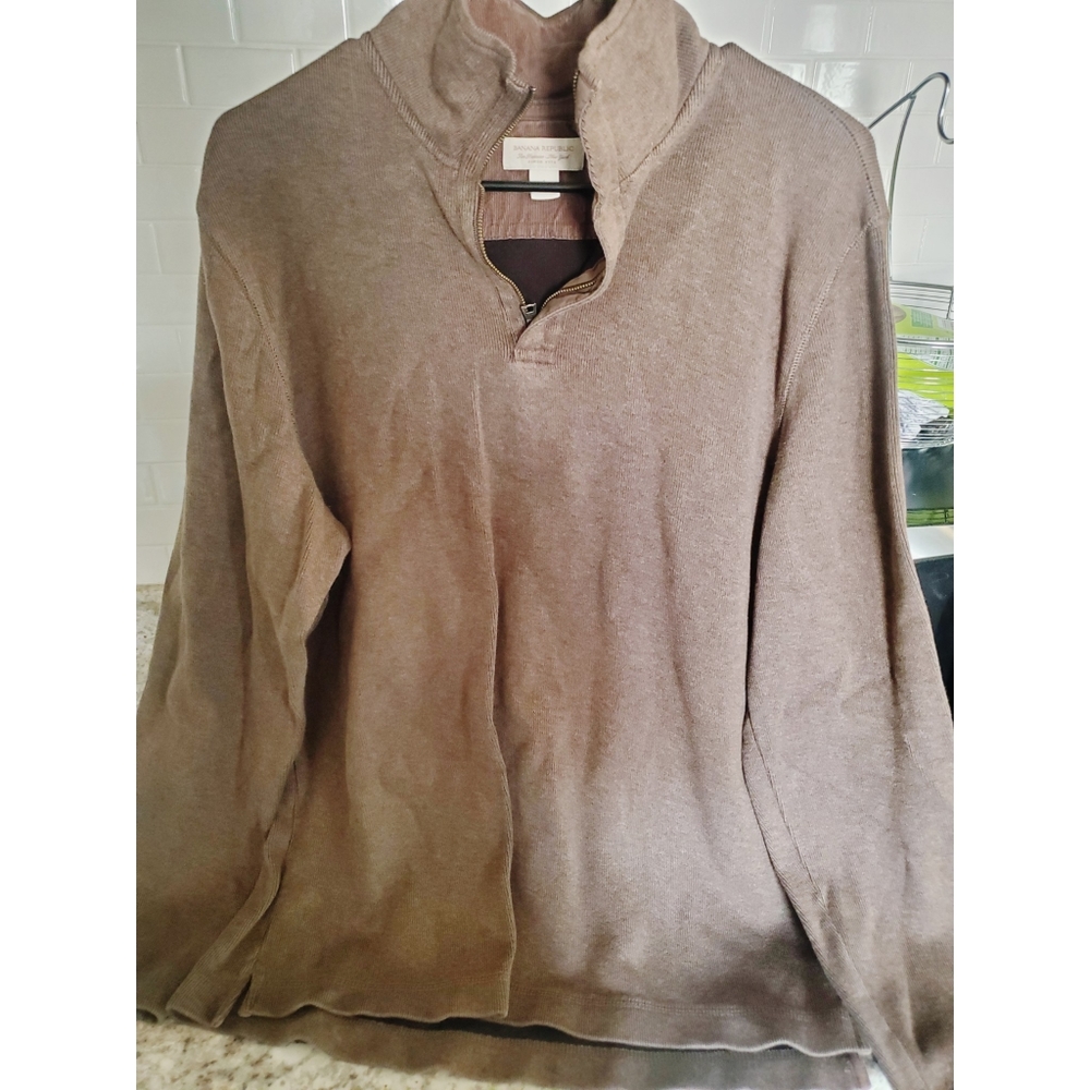 Banana Republic zip up mens turtleneck
